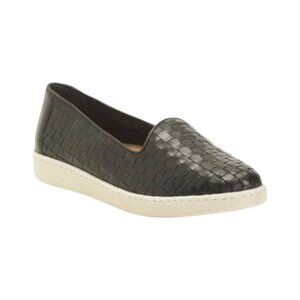 TROTTERS Black Wide Leather Adelina Comfort Loafers